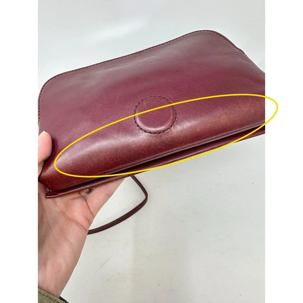 Madewell The Morgan E0328 Leather Crossbody Burgundy